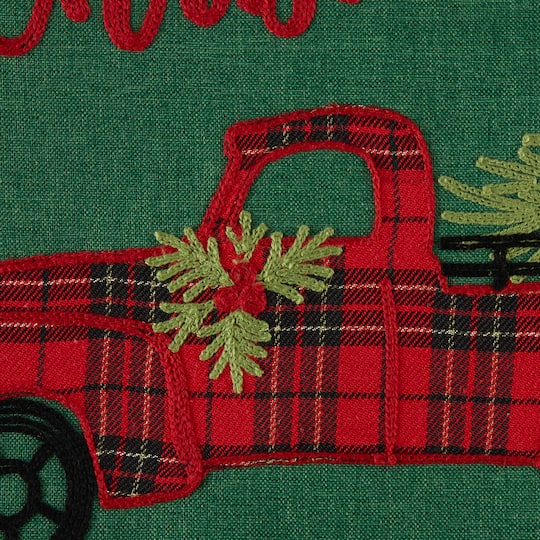 DII® 108" Merry Christmas Truck Embroidered Table Runner